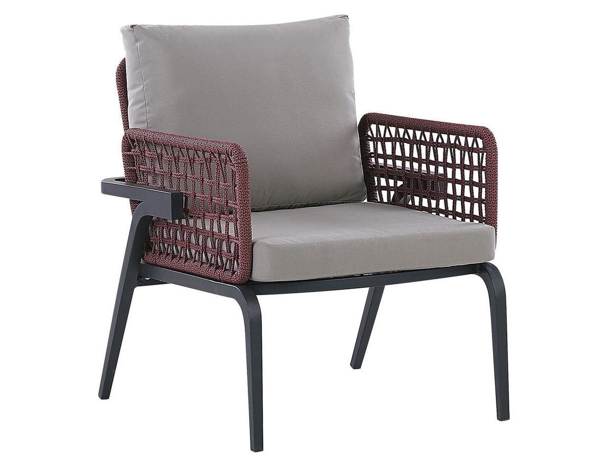 LOUNGE-SET 4-Sitzer grau Sciacca - Grau, Metall - Beliani
