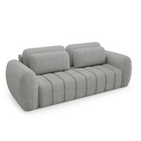SOFA Cesar 3 Sitzplätze Hellgrau - Grau, Holz (266/95/110cm) - Petits-meubles