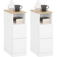 NACHTTISCH mit 2 Schubladen und offenen Fach FBT149 - Ahornfarben, Fell (35/60/20cm) - SoBuy