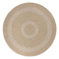 OUTDOORTEPPICH KAUNS, im Vintage-Stil, Beige, Ø 80 cm - Beige, Textil (80/80cm) - KADIMA DESIGN