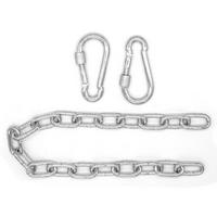 BEFESTIGUNGSSET für Hängesessel Kette + 2 Karabiner 66cm - Grau, Metall (1.9/3.7/50cm) - Amanka
