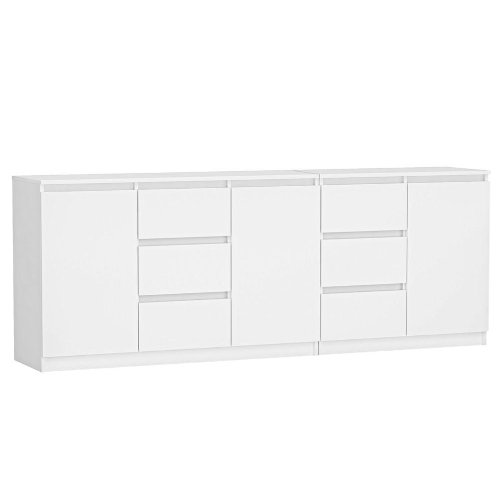KOMMODE Weiß 200/75/40 - Weiß, Holzwerkstoff (200/75/40cm) - RAUMHIRSCH FURNITURE