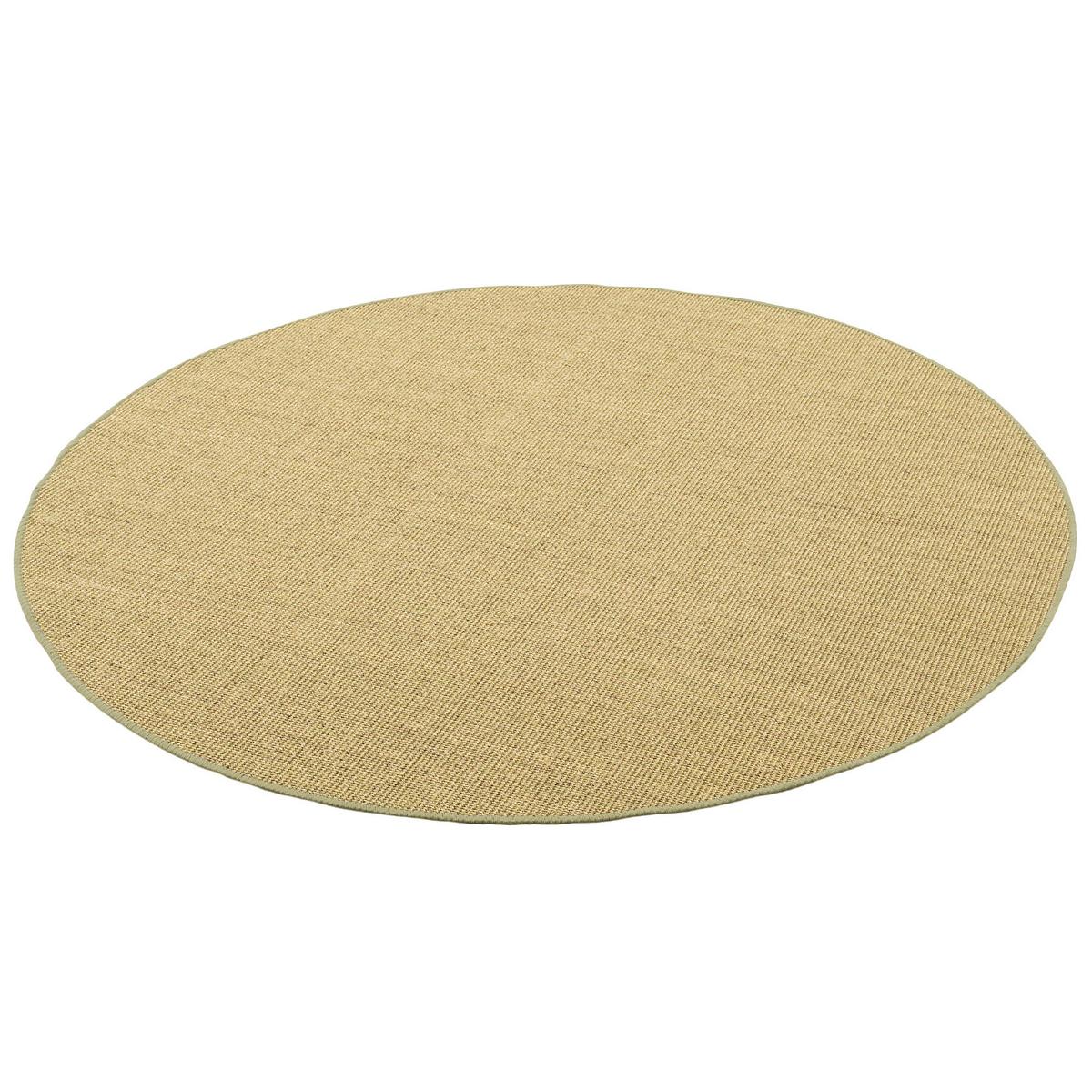 SISAL NATUR TEPPICH RUND - Grün, Textil (100/100cm) - Snapstyle