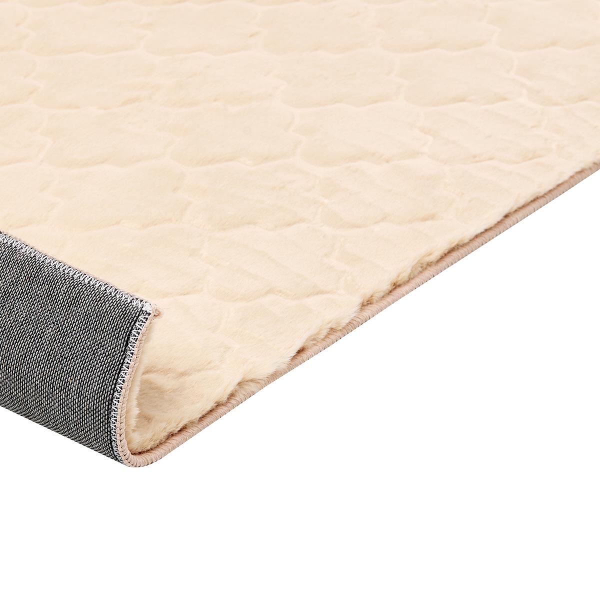 SHAGGY-KUNSTFELLTEPPICH Gharo 230/160 cm - Beige, Kunststoff (160/230cm) - Beliani