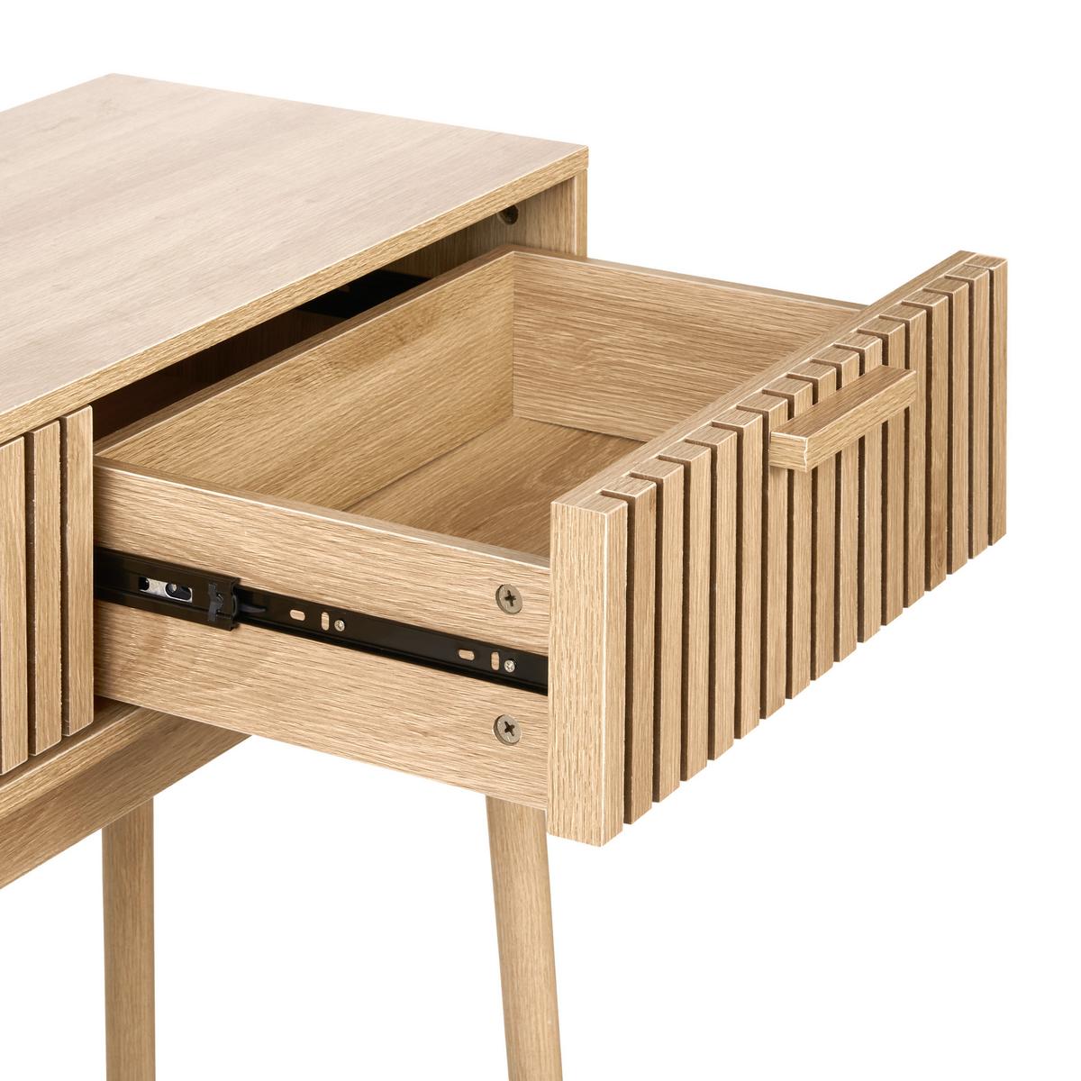 KONSOLENTISCH Hellbraun Lynwood - Braun, Holzwerkstoff (100/81/35cm) - Beliani
