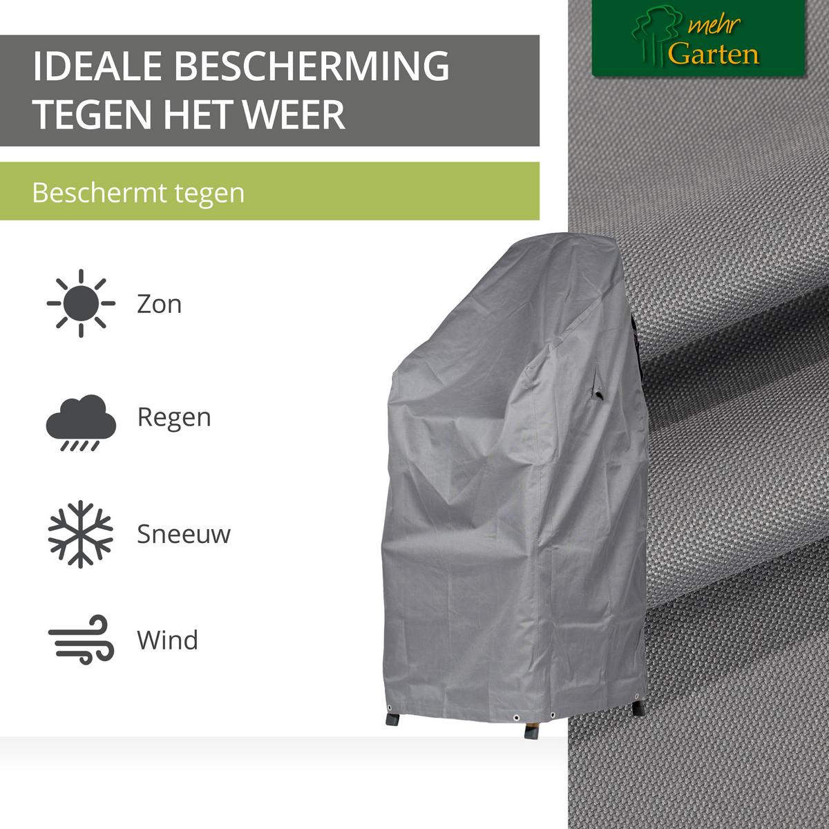 SCHUTZHÜLLE Stapelstuhl SHP-60007 - Grau, Kunststoff (68/150/98cm) - mehr Garten
