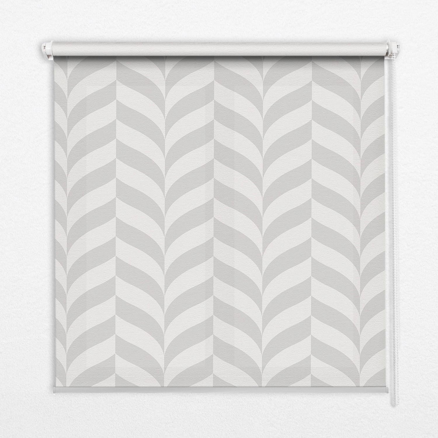 INNENROLLO - Fensterrollo - Rollo - 80x180 cm - Graues Fischgrätmuster - Grau, Kunststoff (80/180/0.5cm) - TULUP