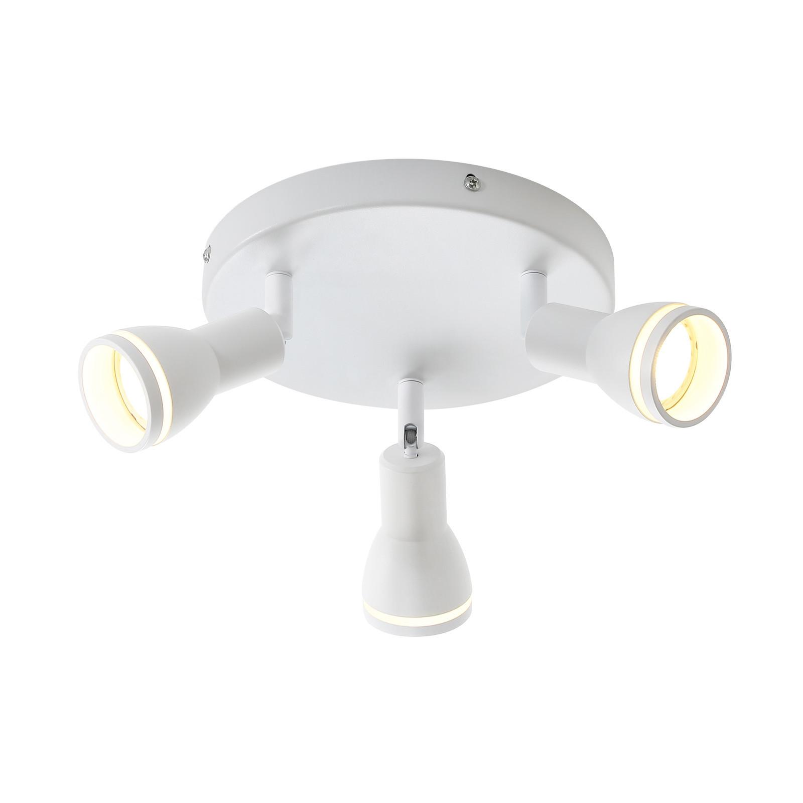 DECKENSTRAHLER Macadam 3-flammig 20/20/15.7cm - Weiß, Metall (20/20/15.7cm) - Nettlife