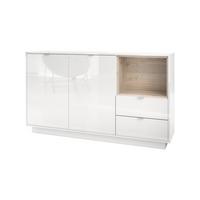 SIDEBOARD Metro Einsatz in Eiche Nordic - Silbereichenfarben, Holzwerkstoff (153/88/38cm) - Vladon