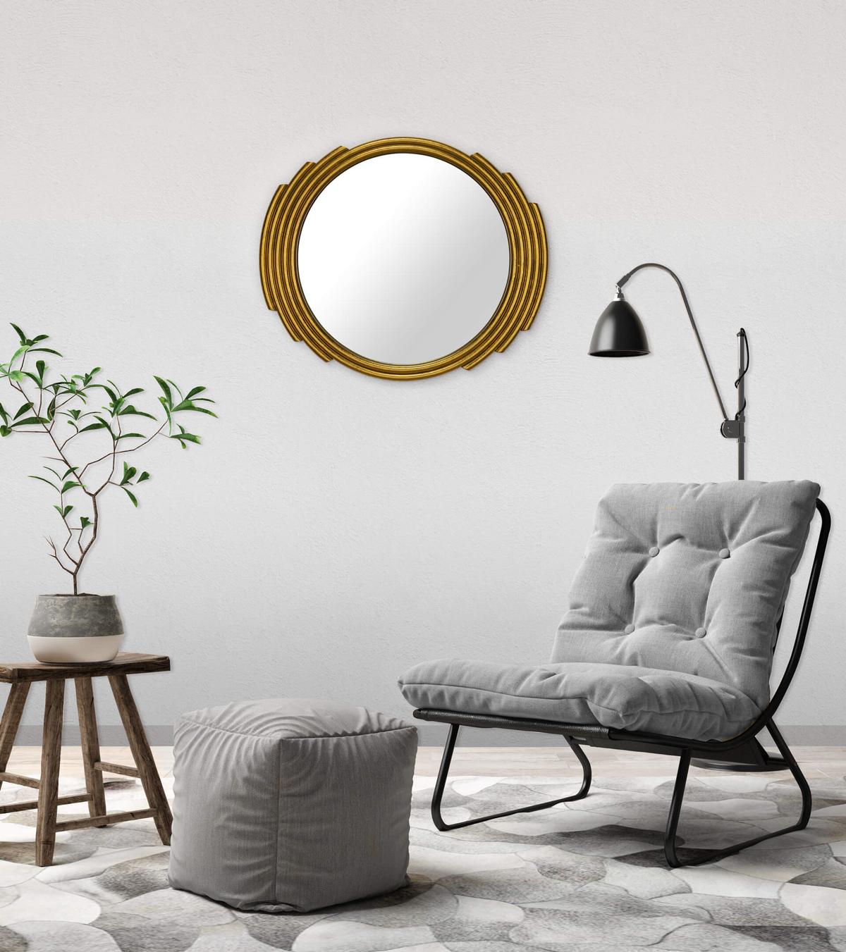 WANDSPIEGEL Gold 61/72 cm - Goldfarben, Metall (12.2/72/5cm) - KUNSTLOFT