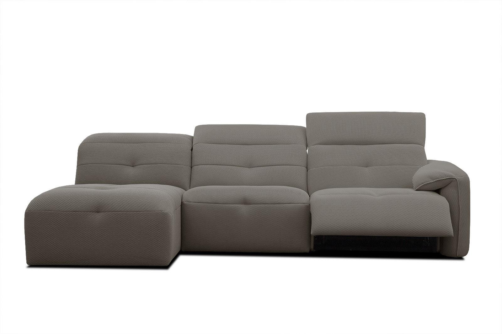 ECKSOFA TRENTO 4-Sitzer mit 1 Relaxfunktion, braun - Schwarz/Braun, Holzwerkstoff/Kunststoff (165/262cm) - Wozimo