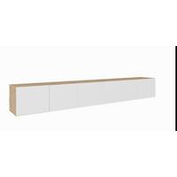 LOWBOARD VAREN 300/41/40 cm, Hängender TV-Schrank Eiche Artisan - Weiß/Eiche Artisan, Holzwerkstoff (300/41/40cm) - MASSENO