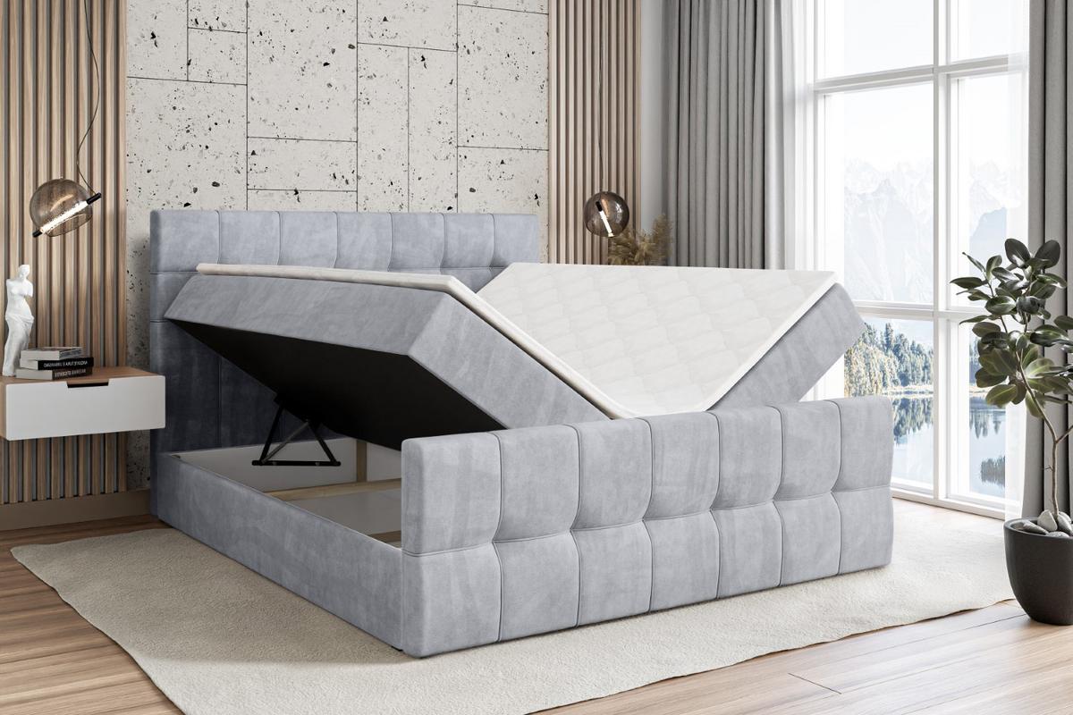 BOXBETT BERO-Z - 200 x 200 - H3 - Hellgrau - Grau, Holzwerkstoff (200/200cm) - ALTDECOR