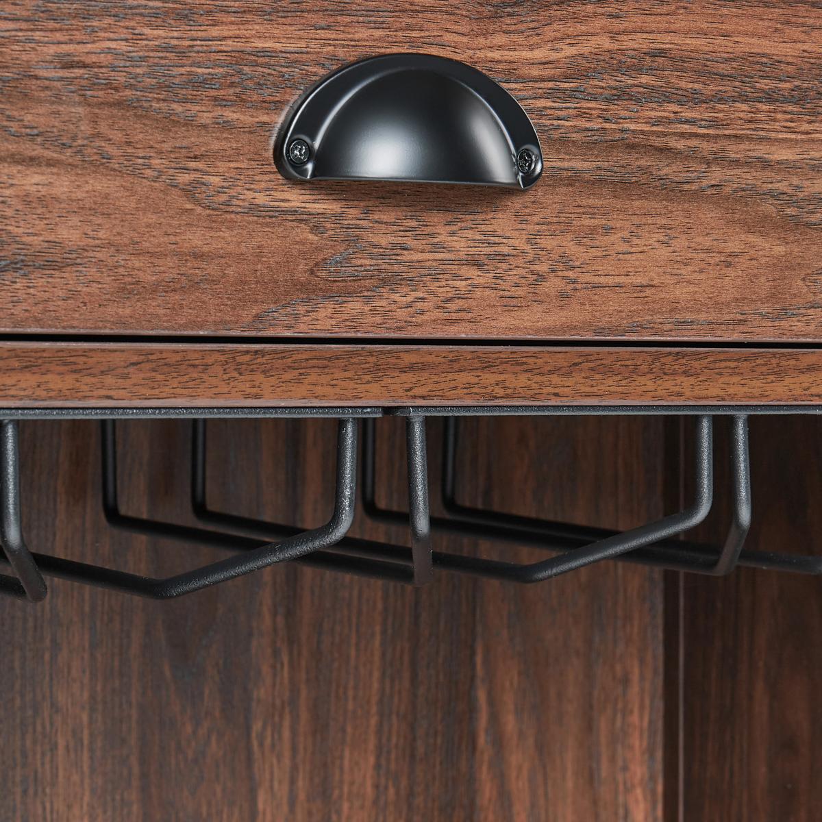 SIDEBOARD Dunkelbraun Walkerston - Braun, Holzwerkstoff (66/80/30cm) - Beliani