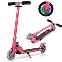 SCOOTER 85cm Pink - Pink, Metall (70/85/10cm) - COSTWAY