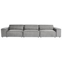 3-SITZER-MODULSOFA Grau Stoff Hellnar - Grau, Textil (364/70/126cm) - Beliani