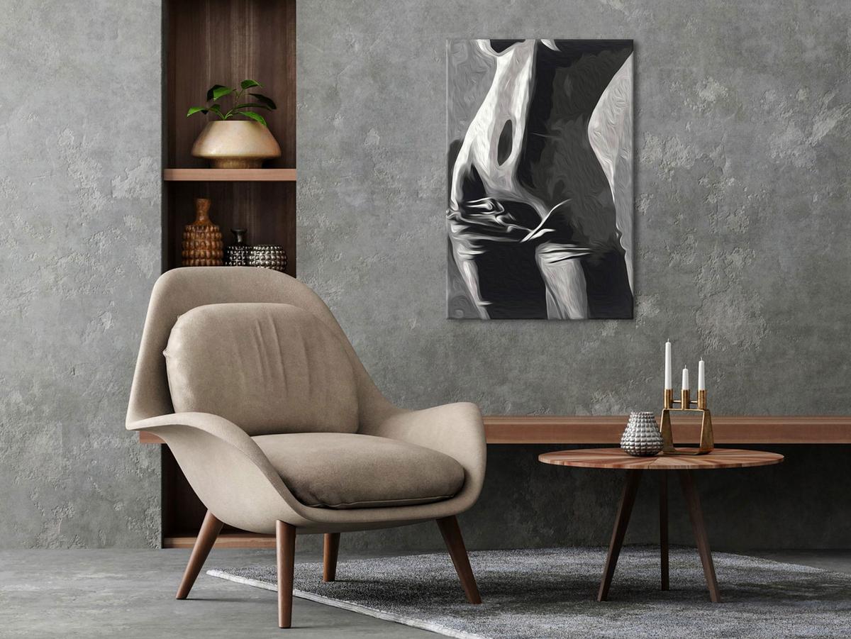 MALEN NACH ZAHLEN 40/50 cm - Schwarz, Textil (1.4/50cm) - KUNSTLOFT