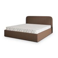 POLSTERBETT BENIRA Q 120x200 cm mit Bettkästen - Braun - Braun, Holz/Textil - MASSENO