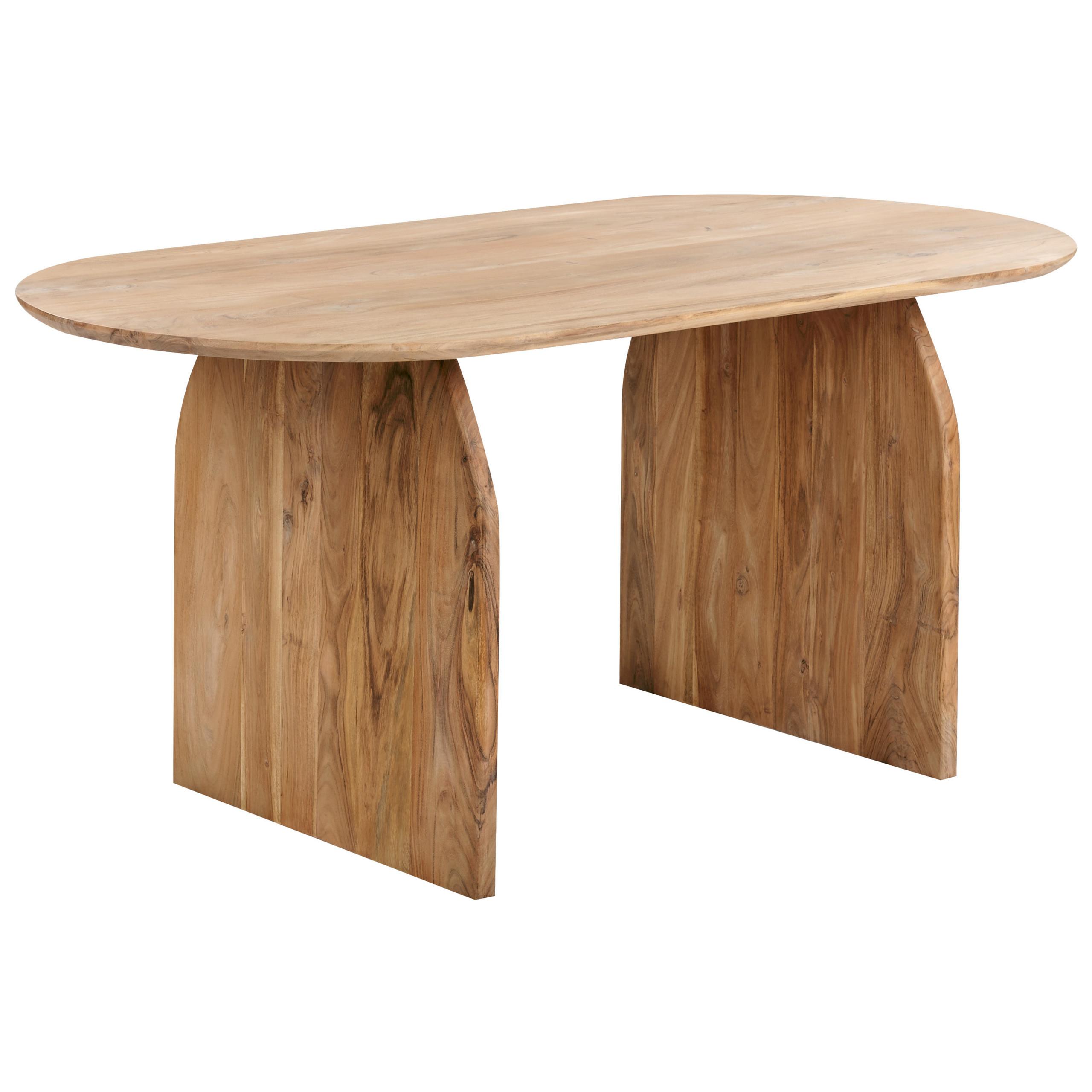 ESSTISCH Akazienholz hellbraun 180/90 cm Skye - Hellbraun, Holz (90/180/78cm) - Beliani