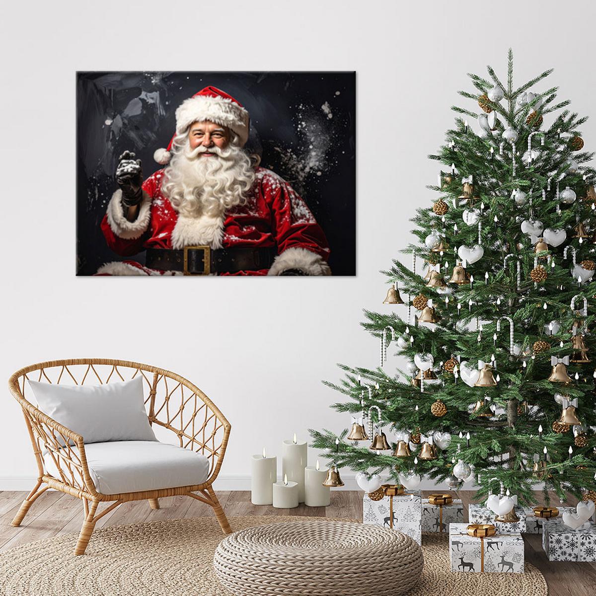 LEINWANDBILD Weihnachten 100x70cm - Rot, Textil (100/70cm) - Feeby
