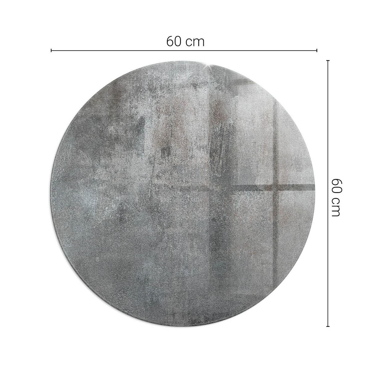 GLASPLATTE für Kamin Ø 60 cm - Grau, Glas (60/60/0.4cm) - TULUP