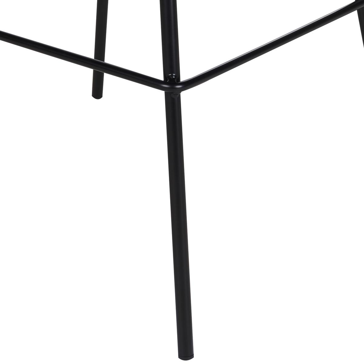 BARSTUHL 2er-Set Kunststoff/Metall schwarz Sibley - Schwarz, Kunststoff (53/95/52cm) - Beliani