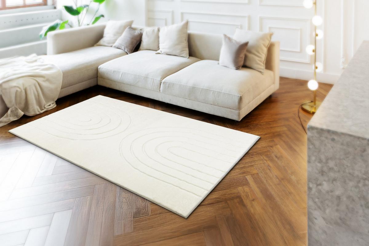 CURVY Arches waschbarer 120/170 cm - Weiß, Textil (120/170cm) - rugsX