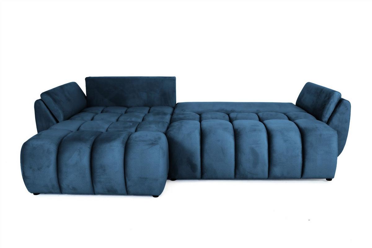 ECKSOFA Collin Mit Schlaffunktion - Blau, Holzwerkstoff/Textil (280/185cm) - Fun Möbel