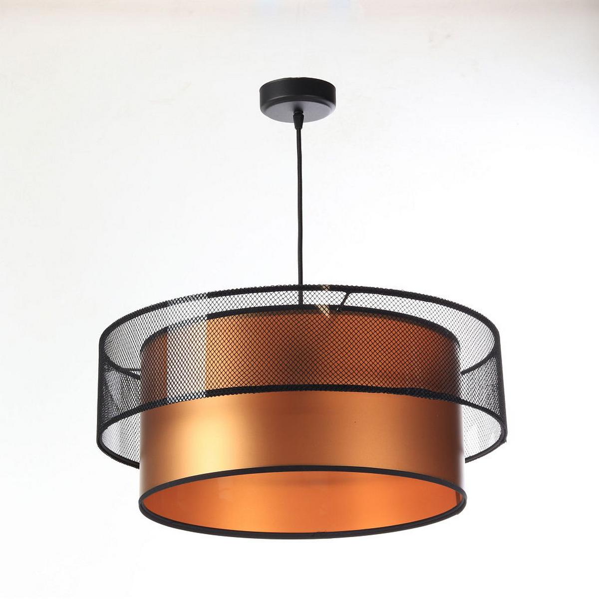 HÄNGELEUCHTE Kupfer 40/20 cm - Schwarz/Kupferfarben, Kunststoff (40/1/20cm) - ONZENO