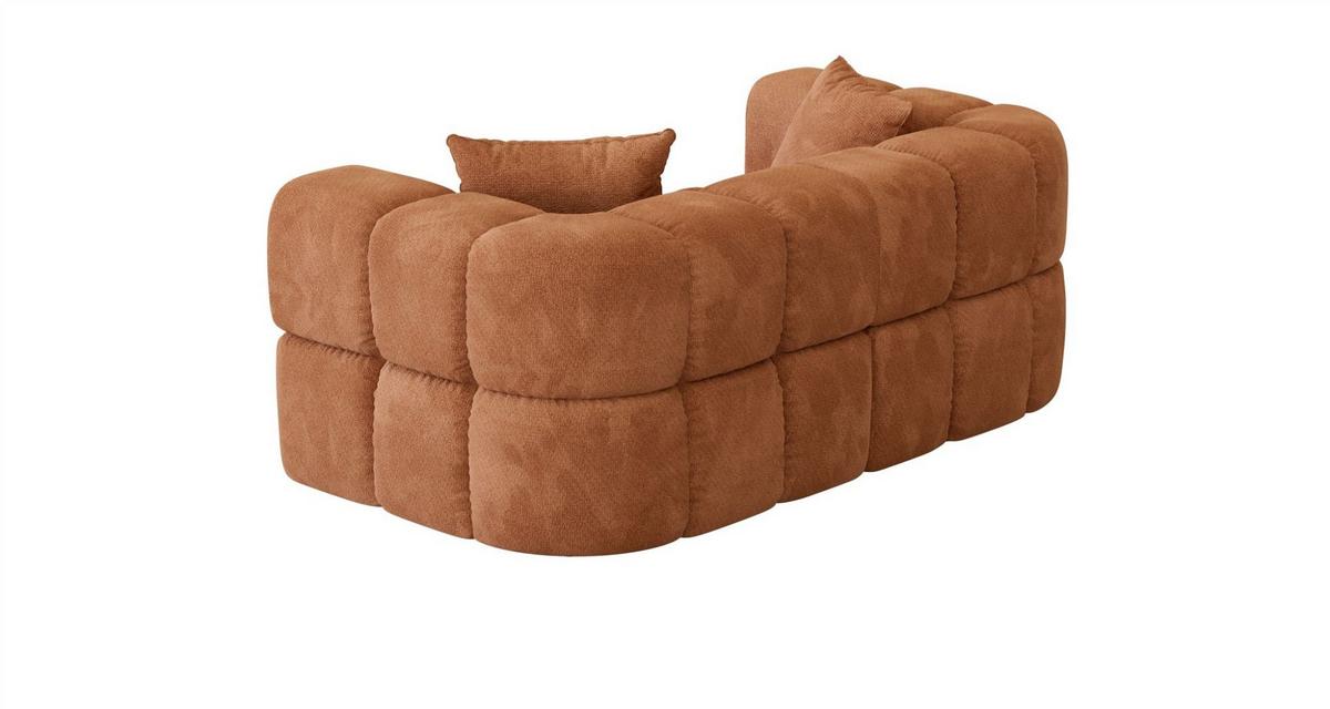 SOFA 2-sitzer Vega - Rotbraun, Holzwerkstoff/Textil (200/77/103cm) - Fun Möbel