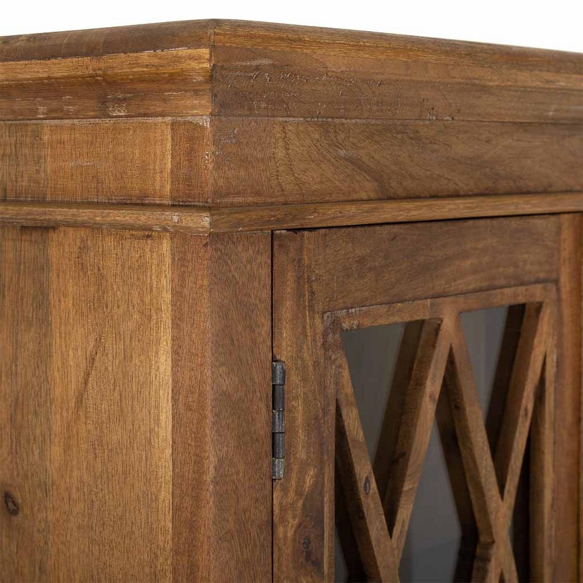 VITRINE auz Holz 90x40x183 cm - Braun, Holz (90/183/40cm) - Wanderlust