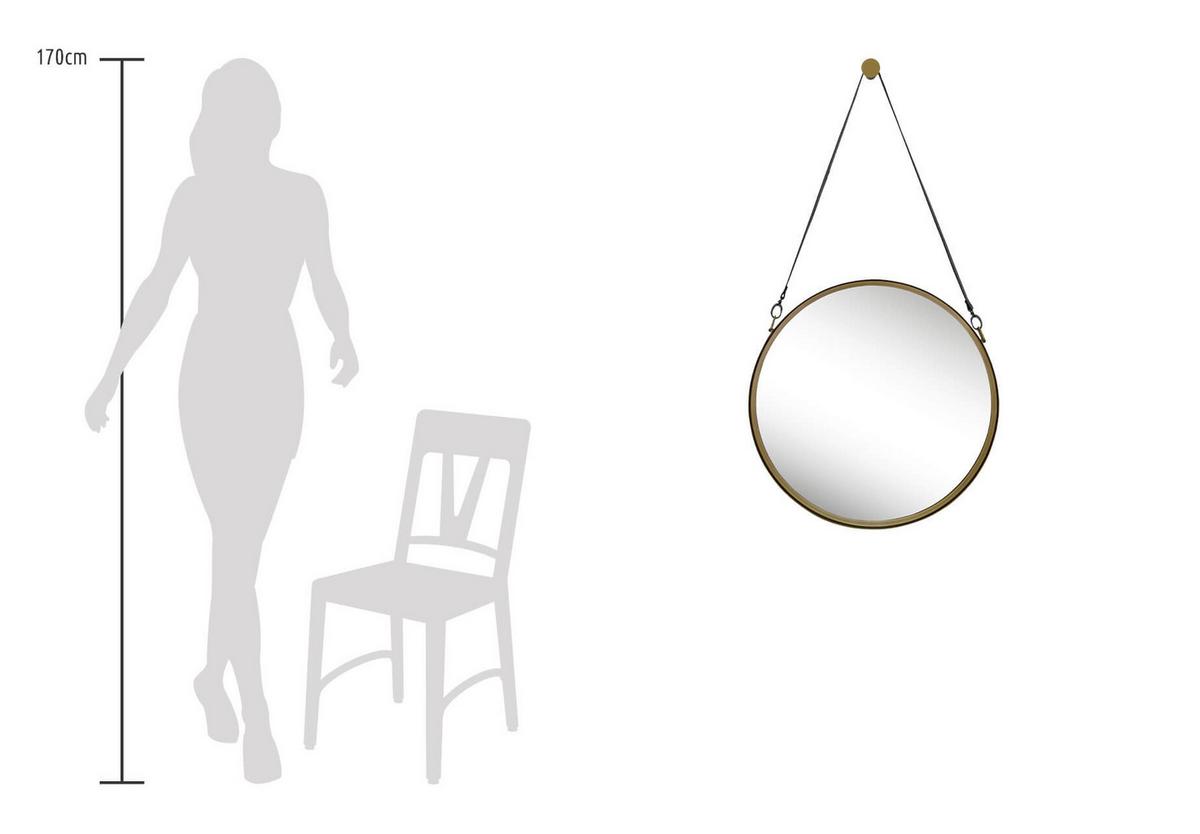 WANDSPIEGEL Gold 60/110,5 cm - Goldfarben, Metall (5.21/110.5/6cm) - KUNSTLOFT