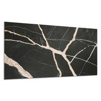 WANDPANEEL 6x 60x30 cm selbstklebend Quenira - Schwarz Hochglanz, Kunststoff (30/1.6/60cm) - Wallfluent