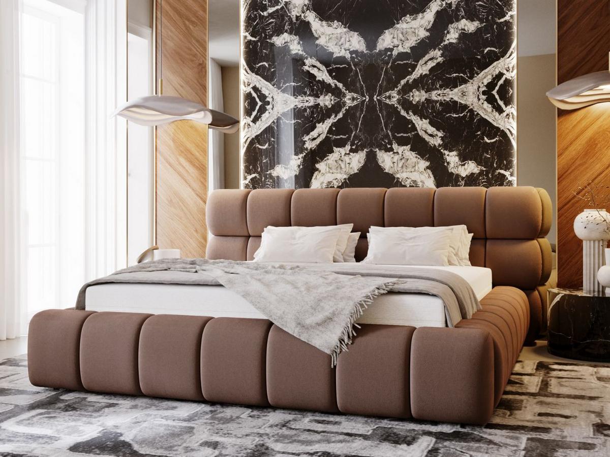 POLSTERBETT Mellow 160x200 Braun - Braun, Textil (160/200cm) - Graingold