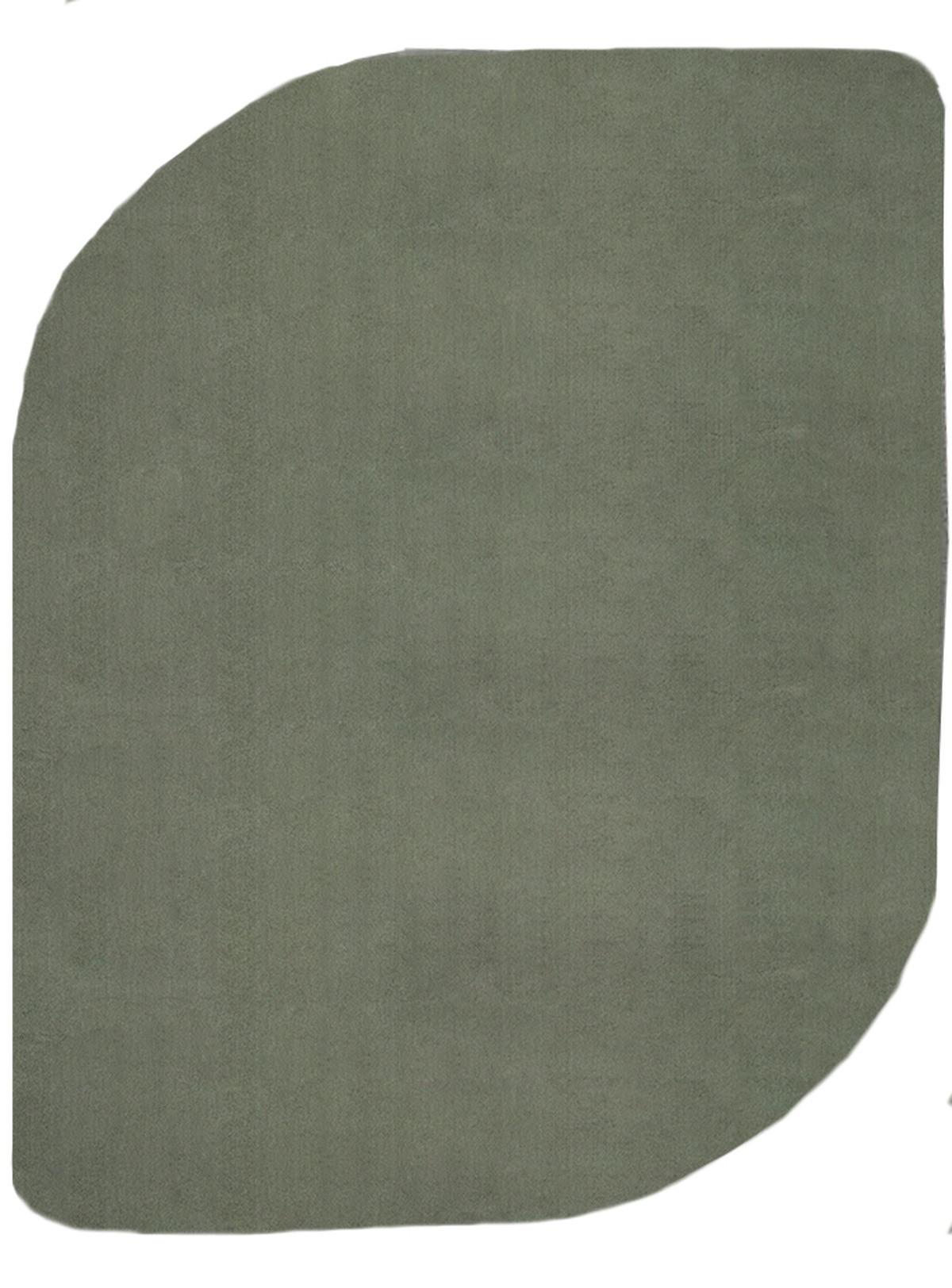 HOCHFLORTEPPICH Antirutsch Uni TIRSO Polyester Waldgrün 120 x 160 cm - Grün, Textil (120/160cm) - KADIMA DESIGN