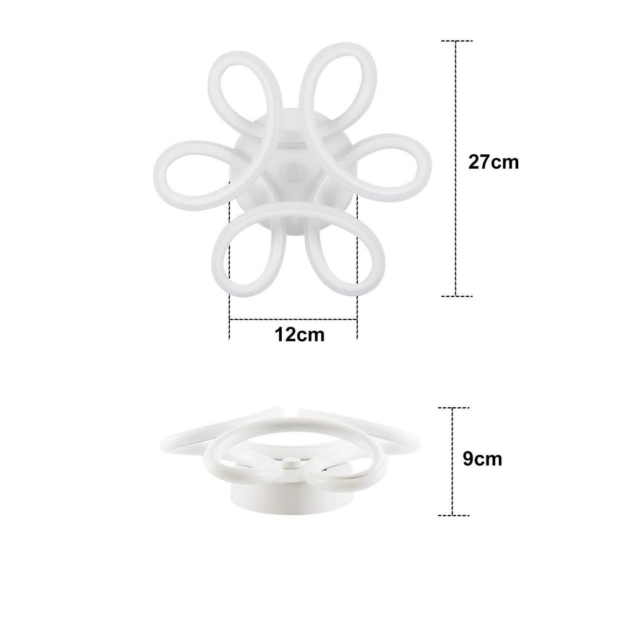 LED-DECKENLEUCHTE Rabenwacht 22.5/8.5/25 cm - Weiß, Metall (25/22.5/8.5cm) - ZMH