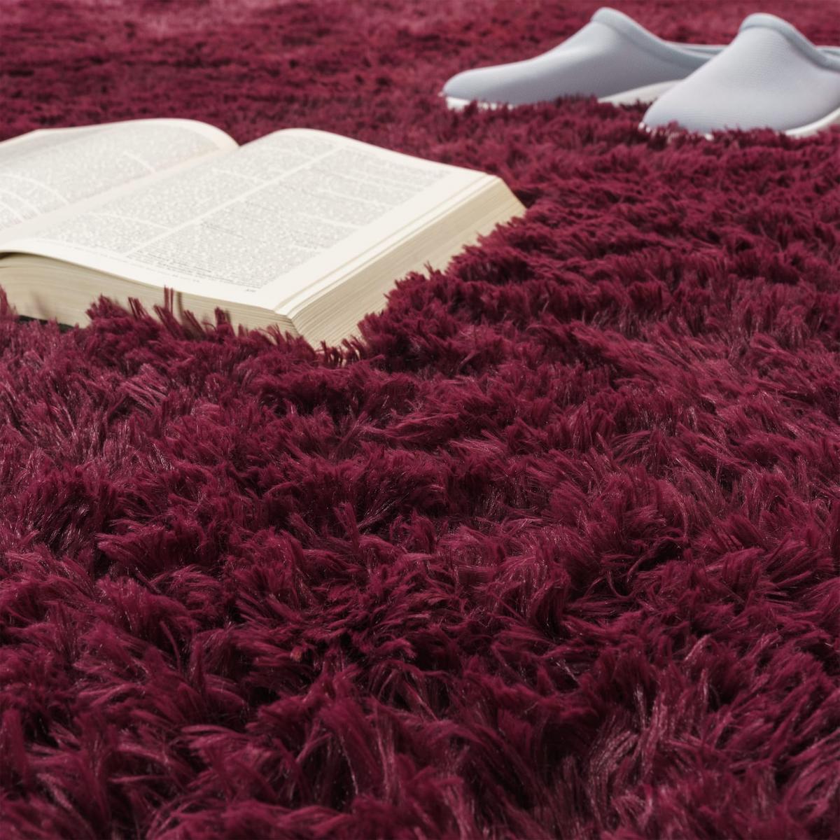 HOCHFLORTEPPICH, einfarbig, aus Polyester, Lila, 160 x 220 cm - Lila, Textil (220/160cm) - KADIMA DESIGN