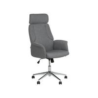 BÜROSTUHL Polyester Grau Pilot - Grau, Textil/Metall (72/117/72cm) - Beliani