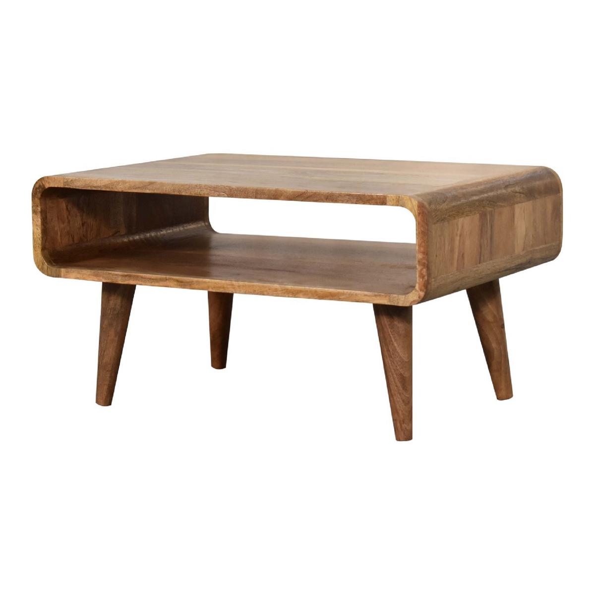 MEDIENMÖBEL TV-Ständer, Offener Stauraum, Nordische Beine - Messingfarben/Braun, Holz/Metall (65/35/45cm) - Artisan Furniture