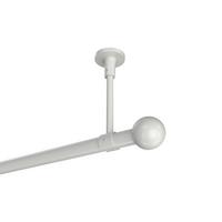 GARDINENSTANGE Sonette Luino 100 cm, 1-läufig, 20 mm Ø Weiß - Weiß, Metall (100cm) - INTERDECO