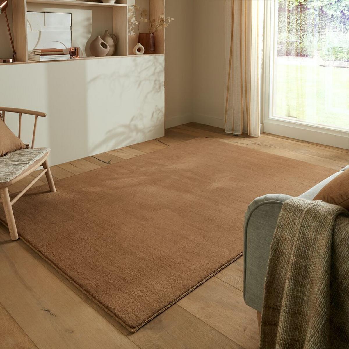 TEPPICH BLITH, einfarbig, Braun, 200 x 290 cm - Braun, Textil (200/290cm) - KADIMA DESIGN