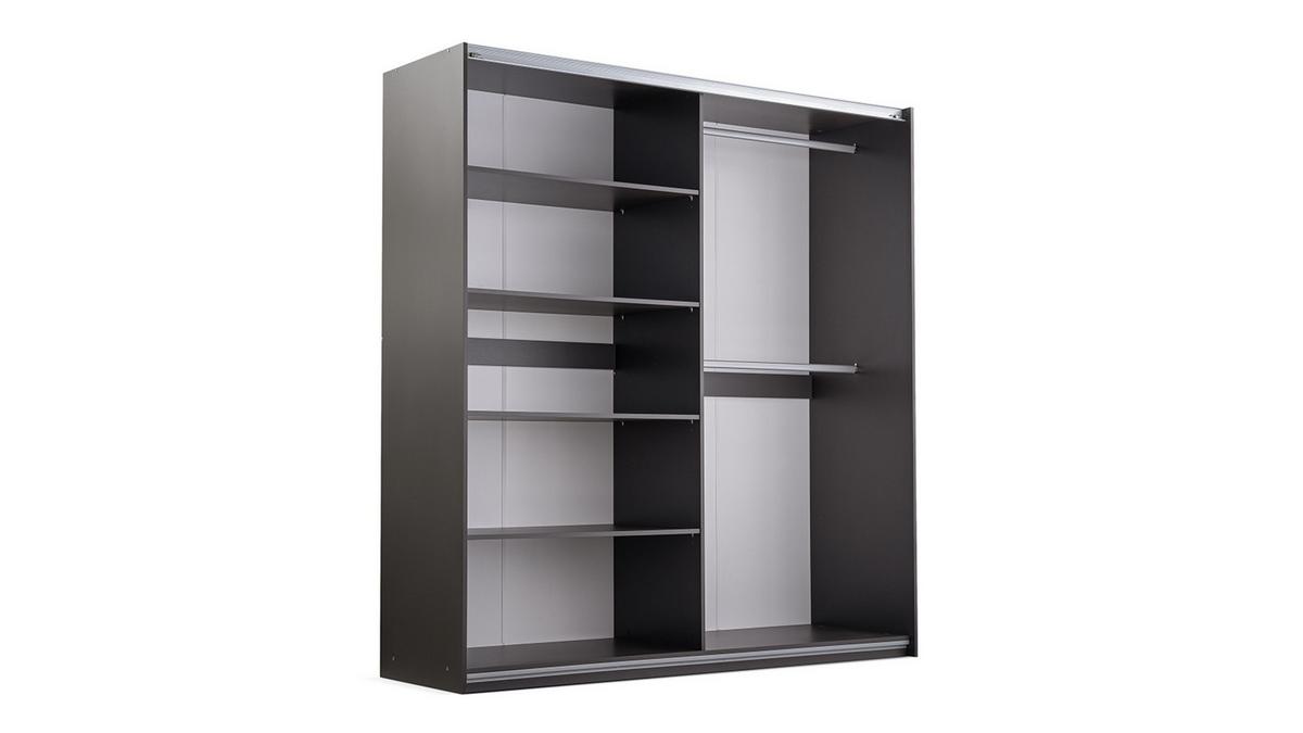 SCHWEBETÜRENSCHRANK DIANA 203/215/65 cm 2-türig mit Spiegel Kaschmir - Kaschmir, Holzwerkstoff (203/215/65cm) - MASSENO