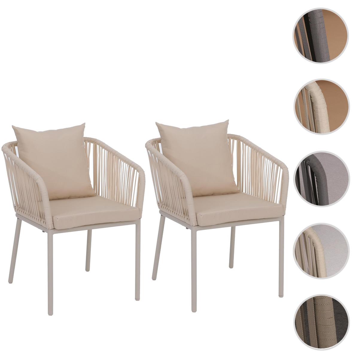 GARTENSTUHL Cremeweiß - Creme, Textil (55/75/55cm) - MCW