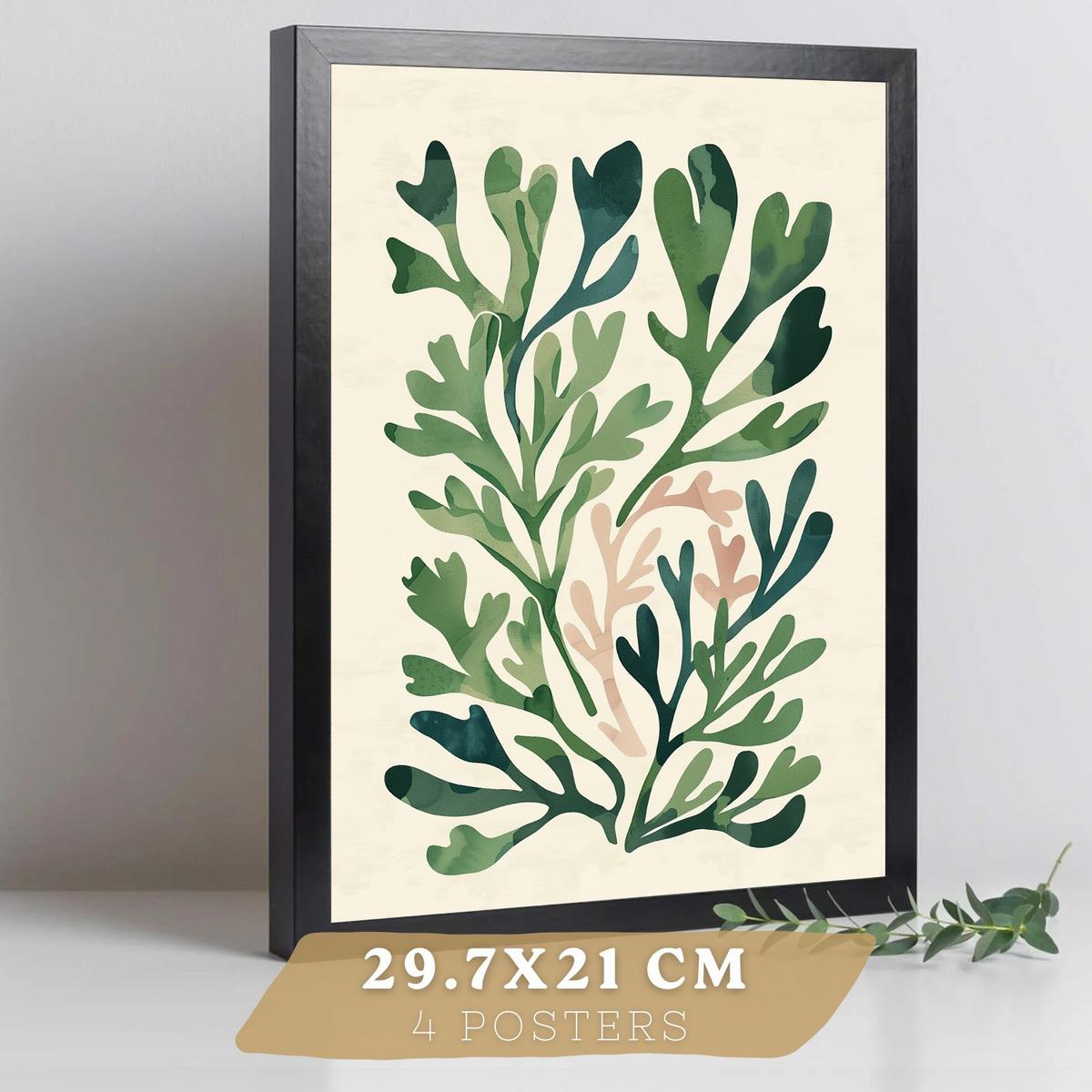 POSTER 2er-Set Wandbilder Matisse Blumen modern Wohnzimmer Deko, Schlafzimmer, Küche, Badezimmer Rahmenlos A3 - Schwarz, Papier (29.7/1/42cm) - Nacnic