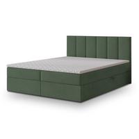 BOXBETT MERIL 160x200 cm mit Matratze und Topper - Grün - Grün, Holz (160/200cm) - MASSENO