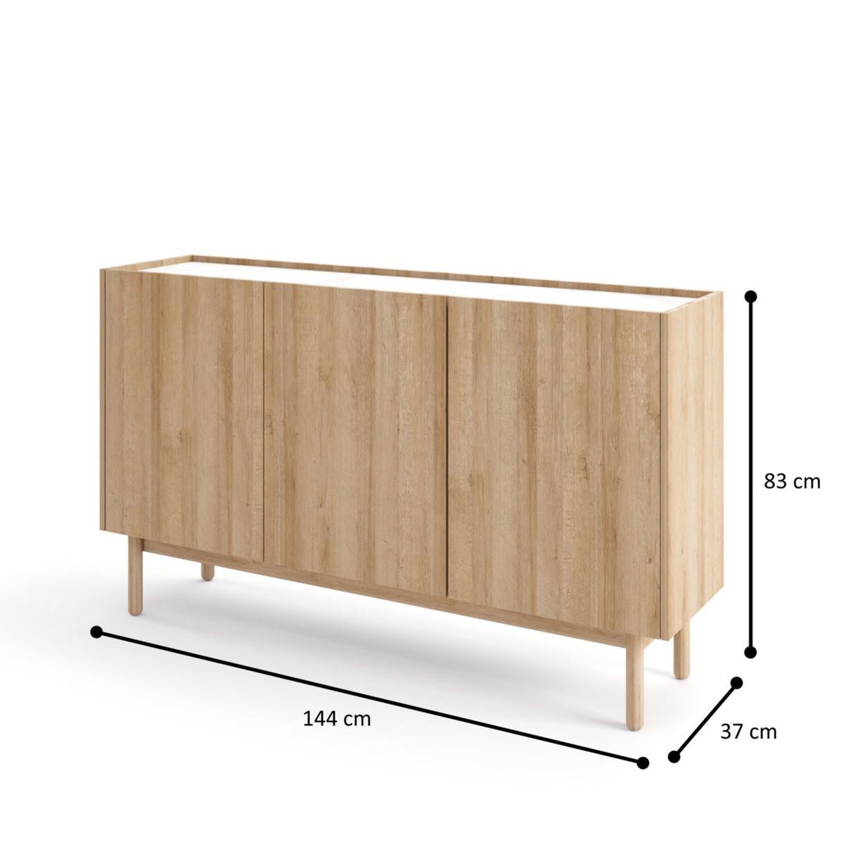 KOMMODE RIVIERA K144 - Eichefarben, Holzwerkstoff (144/83/37cm) - Lookway