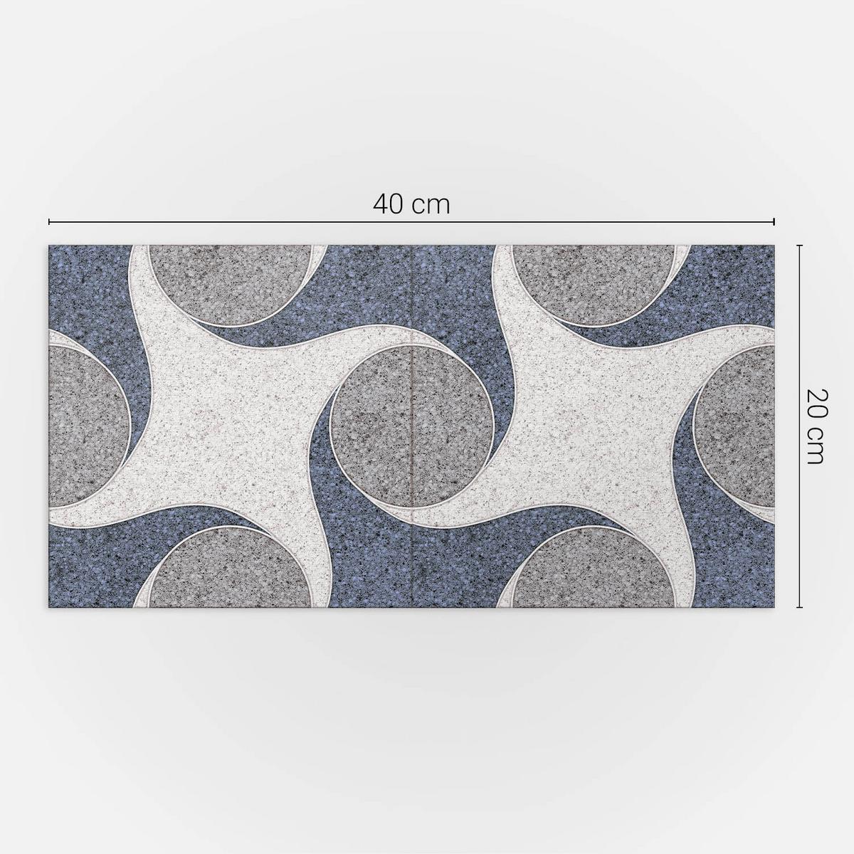 WANDPANEEL 10x 40x20 cm selbstklebend Granitia - Dunkelgrau, Kunststoff (20/1.6/40cm) - Wallfluent