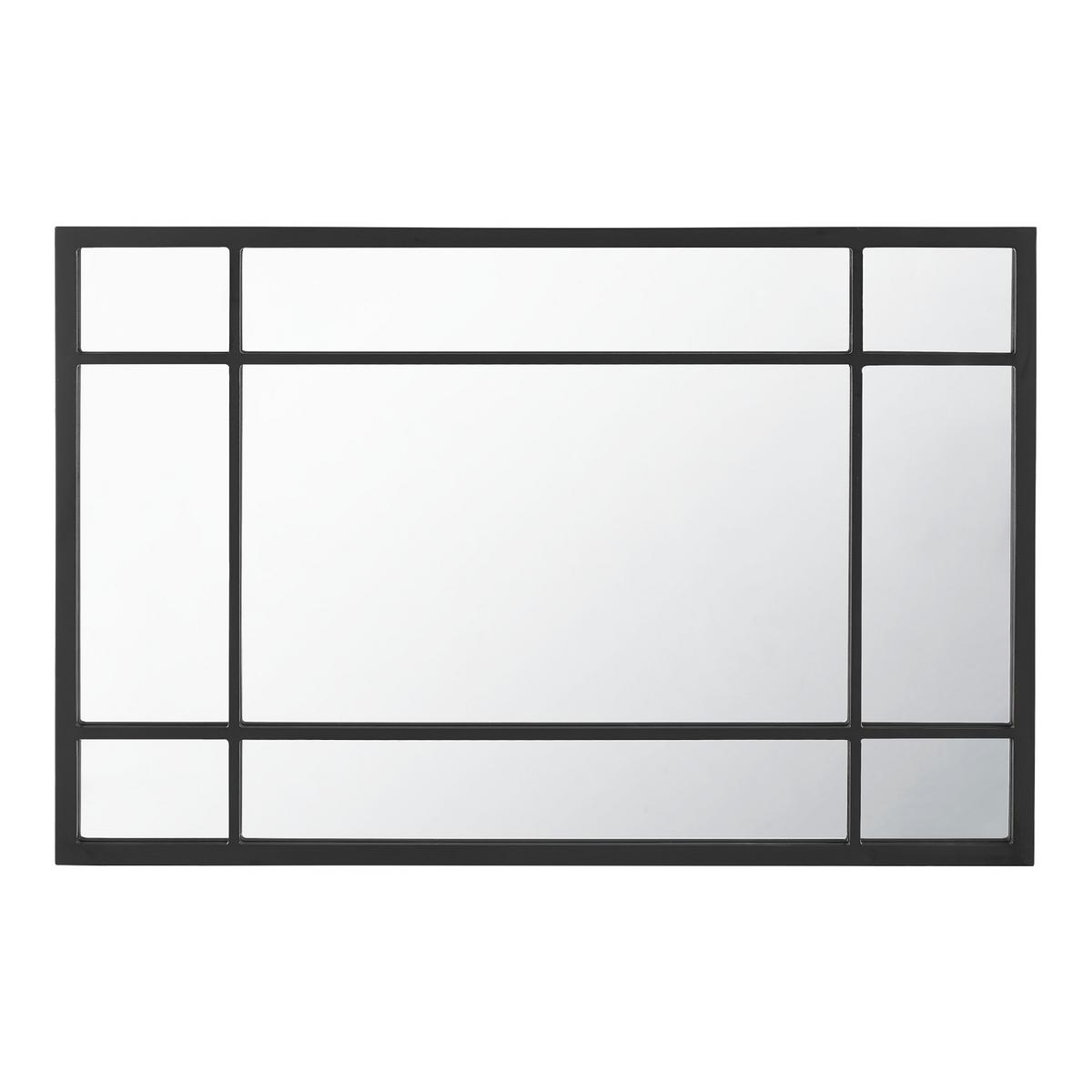 WANDSPIEGEL Colobraro - Schwarz, Glas/Holzwerkstoff (60/90/1.8cm) - [en.casa]