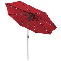 PATIO-SCHIRM Rot - Weinrot, Kunststoff (300/300cm) - COSTWAY