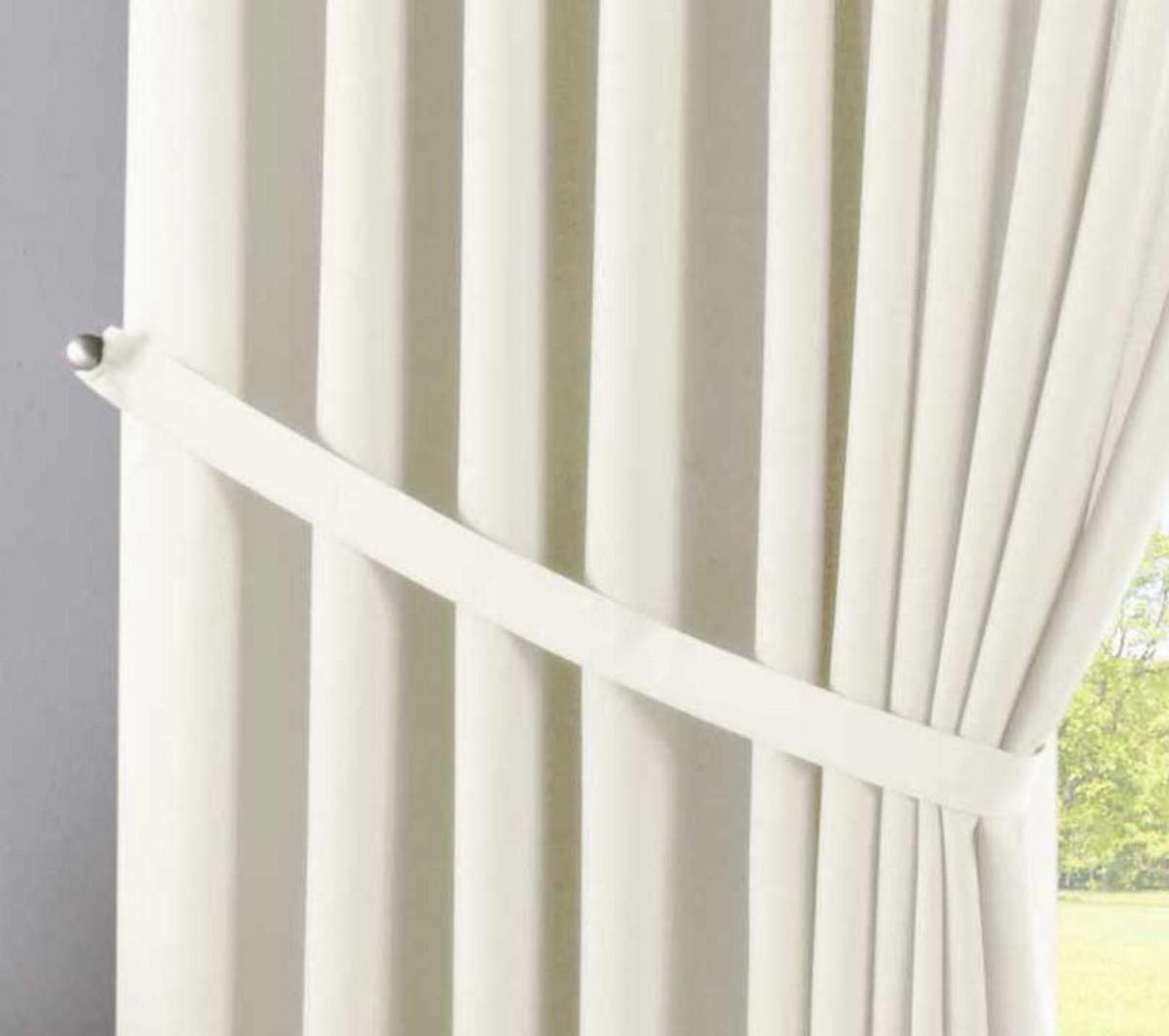SCHLAUFENGARDINE 2ER SET »Palermo« HxB 250x300 cm Creme - Creme, Textil (300/250cm) - Gardinenbox